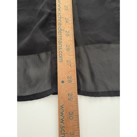 Madison Paige Blouse Size 1X Black Sheer Button Front Whimsigoth Witchy Romance - Picture 7 of 16